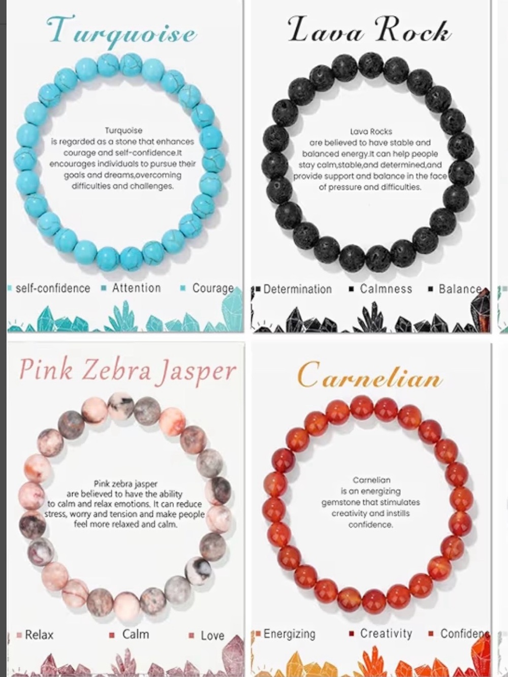 Rose Quartz Beaded Bracelet (CHOOSE 1) - Picture 4 of 7
